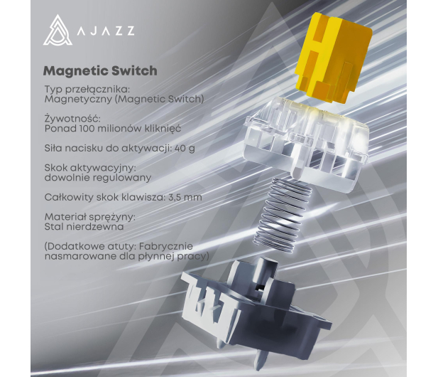 Ajazz AK980 Magnetic Switch biała - 1536375 - zdjęcie 10